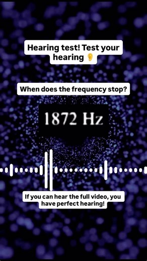 5D Waves on Instagram: "Hearing test, test your hearing! When does the frequency stop? If you can hear the full video, your hearing is perfect! Download the new 5D Waves app 🙏 #hearingtest #soundexperiment #frequency"