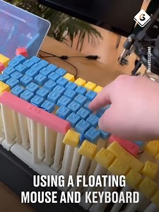 559K views · 1.4K reactions | Genius contraption for a floating keyboard and mouse  | GAMINGbible | Facebook