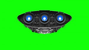 Alien Spaceship on Green Screen. Bright Engines Flashing, 3d Animation. Stock Video - Video of futuristic, mission: 109649799