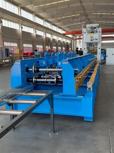 Cable Tray Roll Forming Machine Production Line 🎥 Watch our full Cable Tray Roll Forming Machine Production Line – from coil to finished tray! This cable tray machine gives you custom: ✅ Web height ✅ Feeding width ✅ Thickness ✅ Voltage See the line in action & the clean final products. Need this cable tray machine? DM us! 🔧 #cabletraymachine #rollformingmachine #cabletrayline
