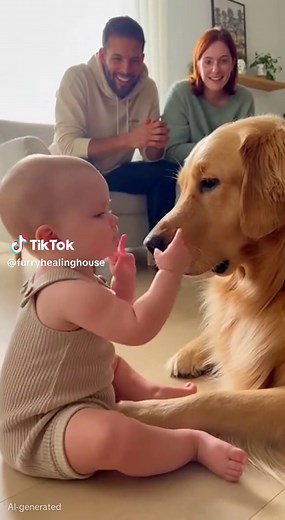 Golden Retriever Understands Baby's Secret Language