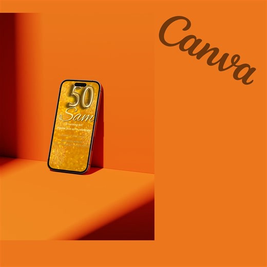 Digital 50th Birthday Invitation Template - Etsy