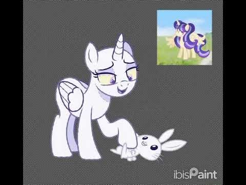 MLP - Drawing the OC Galaxy Bonfiglioli and Angel Bunny ( speedpaint )​