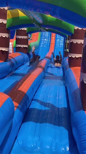 It’s wet and wild day at summer camp!!! 🙌🏼🙌🏼🥰☀️😂😂😂 #waterfun #waterslides #wet #wild #summercamp #besilly #havefun