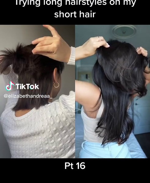Trying Long Hairstyles on Short Hair | Pt 16