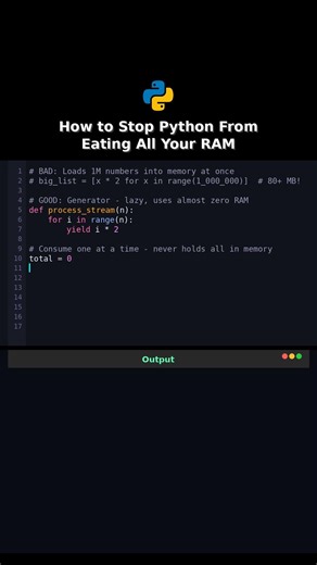 How to Stop Python From Eating All Your RAM #memory