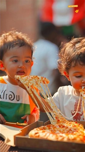 "Baby Eating Pizza for the First Time 😍 Cute Kids Moment #pizzalover #foryou #shorts