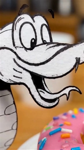 Snake Can't Resist This Donut | Doodle Chaos #10 | #shorts #animation