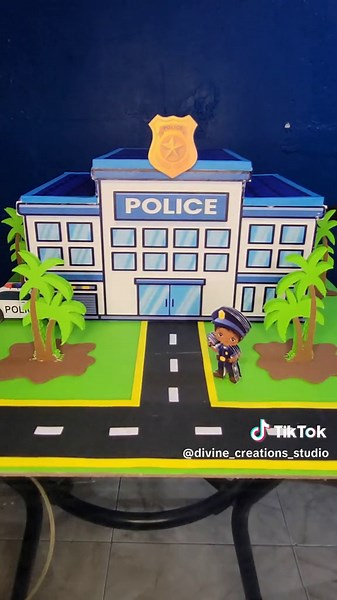 Check out this super cool process video for a handmade Police Station model we did! So colorful and cartoonie😍. #fyp #foryoupage #handmade #creative #schoolproject #assignment #classroom #community #smallbusiness #2024 #viral