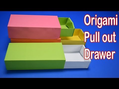 Origami Pull out drawer box tutorial I Paper Craft