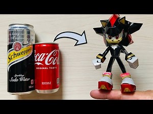 Homemade Shadow the Hedgehog using Soda cans