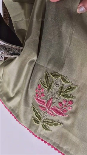 How to Cut & Attach Patch on Kurti | Designer Suit Hack | Reet Designer Studio #shorts