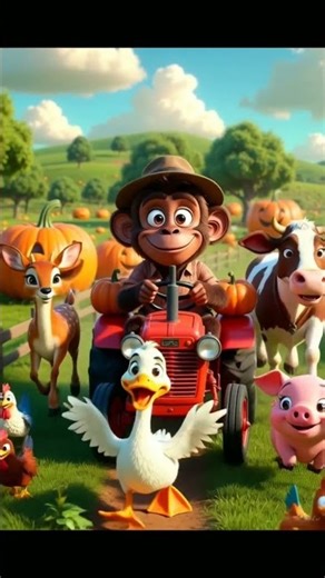 😂🚜 Funny farmer + crazy animal friends!Watch till the end for laughs 🐮🐷🐔Like 👍 Subscribe ❤️#Funny