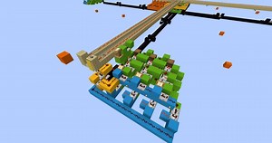 Fully automatic railway system - max. 16 stations, modular, lag-friendly, compact Minecraft Map