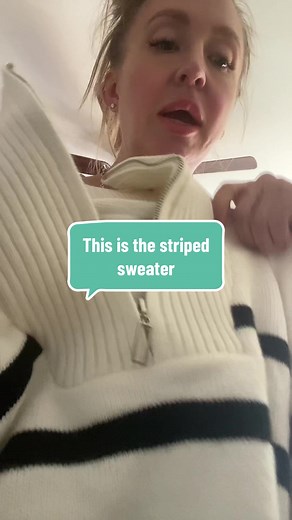 Stylish Striped Half Zip Sweater Review
