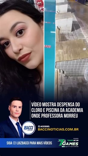 Luiz Bacci on Instagram: "A Polícia Civil investiga a morte de Juliana Faustino Basseto, de 27 anos, que passou mal durante uma aula de natação em uma academia no Parque São Lucas, na zona leste de São Paulo, no sábado (07). Ela sofreu uma parada cardíaca e morreu. Outras quatro pessoas também foram hospitalizadas, entre elas o marido da vítima e um adolescente. A suspeita é de que o cloro da piscina tenha sido misturado a outro produto, provocando intoxicação. Câmeras registraram o manobrista m