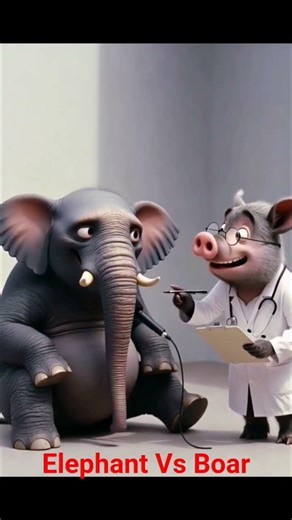 Elephant Survives Falling Stone—Takes a Tumble | AI #Shorts