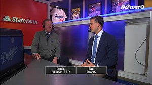 “It's like a boxing match…tight series down in San Diego looks like it’s gonna be a tight one here.” Orel Hershiser sees this being a good series against the Padres. | Spectrum SportsNet LA