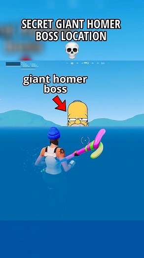 76K views · 178 reactions | SECRET GIANT HOMER BOSS LOCATION in Fortnite Simpsons...  #fortnite #shorts #gaming | OllyProfn | Facebook