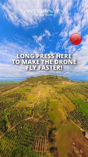 Press the red button to fly faster! ‪@Antigravity_Global‬ 8k 360° drone!