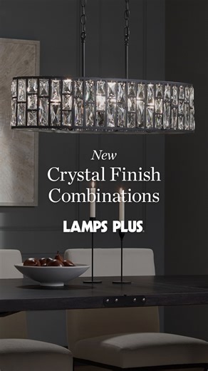 7K views · 21 reactions | Crystal chandeliers: the ultimate matchmaker  Whether paired with chrome, gold, bronze or beyond, crystal's timeless sparkle ties any finish together for a look that's effortlessly luxe. Add to dining areas, living room, bathroom, or anywhere you want shine  #myLampsPlus Shop crystal chandeliers: https://bit.ly/3FD7QYc | Lamps Plus | Facebook