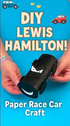 DIY Lewis Hamilton Paper Race Car Craft | Easy Craft for Kids #diy #craft #craftyfun #kids