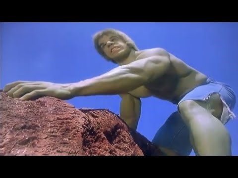 The Incredible Hulk The Snare Hulk grabs rock out of the ground scene