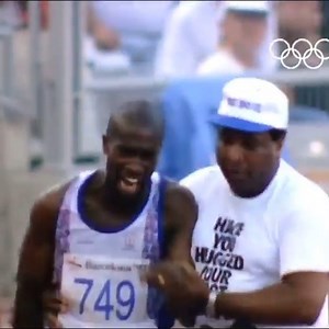 138K views · 5.1K reactions | On this date in 1992, Jim Redmond helped his son Derek cross the finish line after injuring his hamstring during the 1992 Olympics. ❤️ ( @Olympics) | CBS Sports | Facebook
