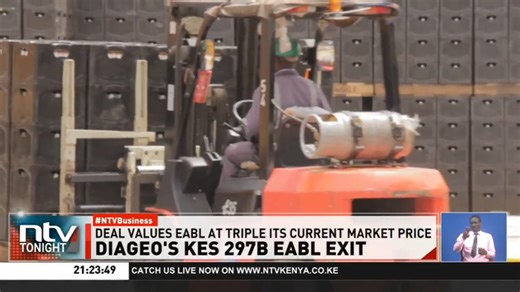 Diageo's Sh297B EABL Exit: British multinational Diageo PLC has agreed to sell its entire 65% stake in EABL and its holding in spirits maker UDV Kenya to Japanese beverage firm Asahi Group Holdings. Asahi will take full control of Diageo Kenya Limited. #NTVTonight | NTV Kenya