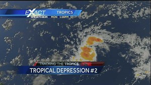 Tropical depression 2 forms in central Atlantic