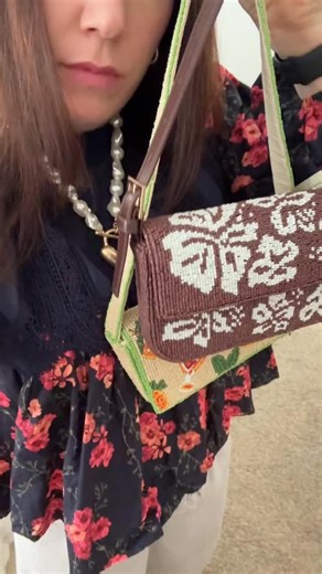 Releasing these back into the @tjmaxx wild 🕊️ So I can girl-math my way to something better. #tjmaxxfinds #shopwithme #shoppingvlog #beadedbag | mandafindsit