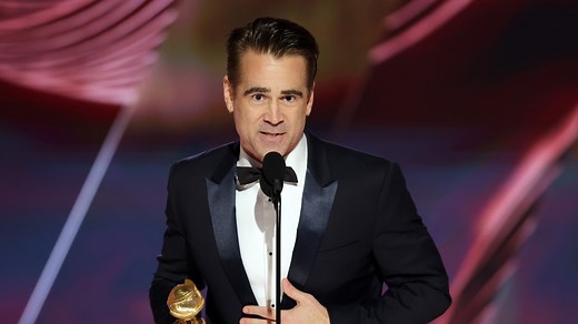 Colin Farrell wins Best Actor for The Banshees Of Inisherin at the Golden Globes. | NBC