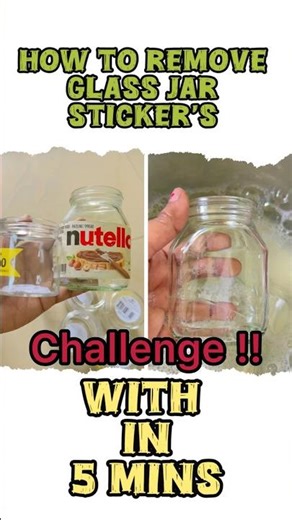 How to remove glass jar stickers #glassjars #glassjar #stickers #glass