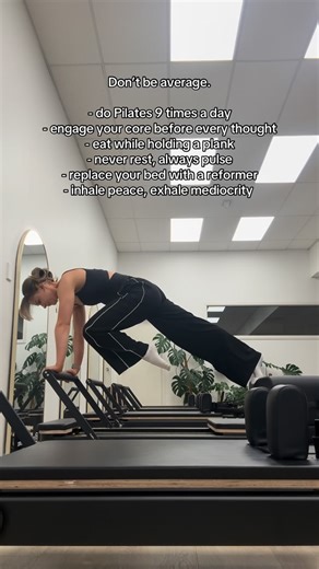 Ellie Louise | Coach on Instagram: "Sleep in a plank for optimal alignment 😉🫶 #pilateshumour #pilatesinstructor"