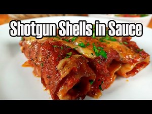 Tasty shotgunshells in sauce
