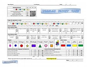 Toddler Report Card (2 Year)