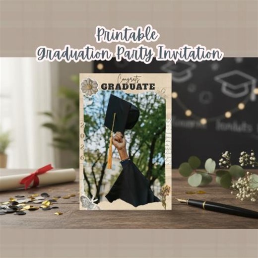 Graduation Party Invitation Template | Editable Canva Invite | Printable Card | 2026 Graduate Celebration | Instant Download - Etsy