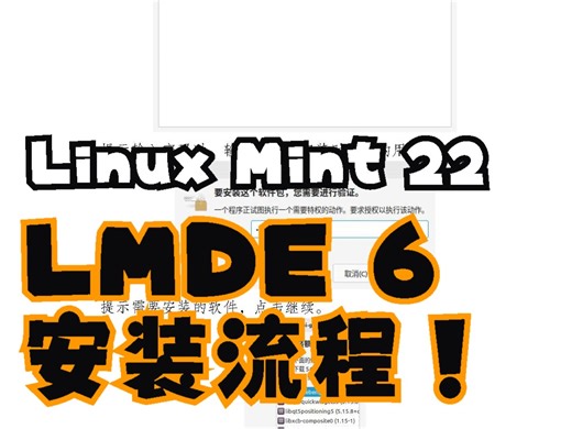 Linux Mint 22 LMDE 6 安装流程