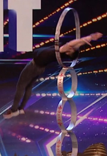 Britain's Got Talent: Incredible Backwards Hoop Jump