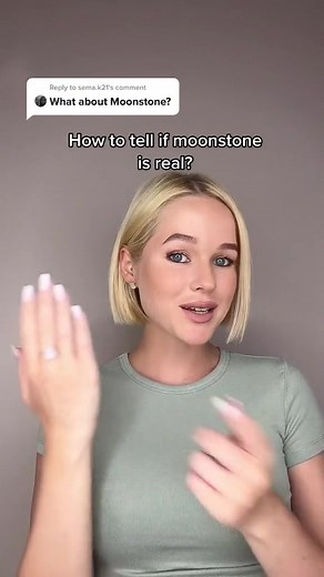 Easy way to identify if your moonstone is real or not. #moonstone #crystaljewelry #crystalsoftiktok #crystaltok #onthisday
