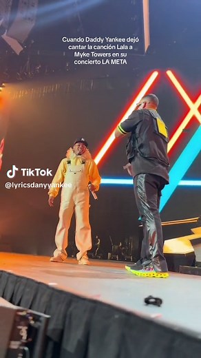 Daddy Yankee and Myke Towers Performing Lala at Concert