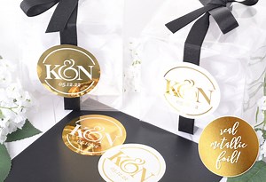 Gold Foil Wedding Stickers, Metallic Sticker Labels, Round Wedding Favor Labels, Shiny Gold Sticker, Round Gold Metallic Labels (rnd-135f) - Etsy