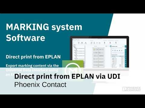 MARKING system Software - Direct printing from EPLAN P8/ Pro Panel via the Universal Data Interface