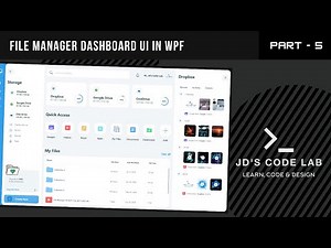 WPF C# | File Manager Dashboard UI Wpf Part - 5 (Jd's Code Lab)
