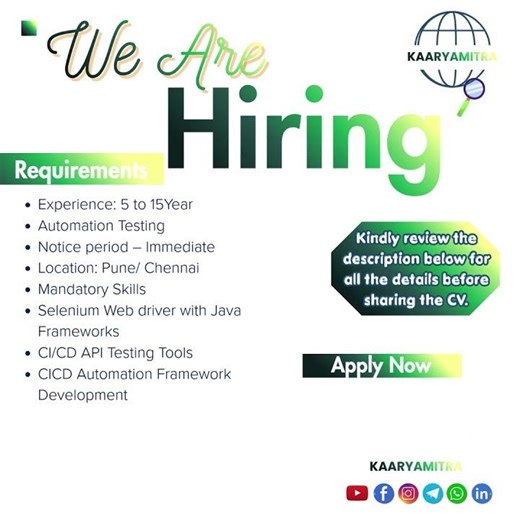 Automation Testing. CHECK DESCRIPTION FOR MORE DETAILS