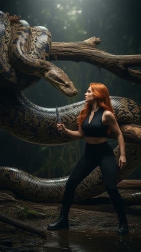 women versus anaconda snake #shorts