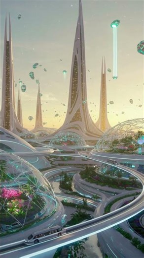 A Cityscape of the 4000s on an Alien Planet. #futuristiccity #scifiarchitecture #urbandream