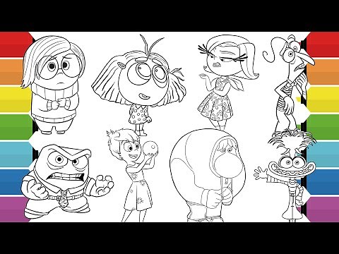 Inside Out 2 Coloring Book Compilation | Joy Sadness Anger Fear Disgust Anxiety Envy Embarrassment