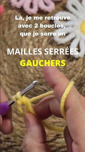 5-TUTO CROCHET (GAUCHER) : Maille Serrée (ms/sc) dans Cercle Magique (CM) / Magic Ring (MR)