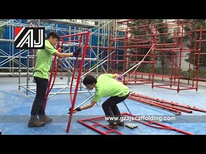 Assembly of frame scaffolding